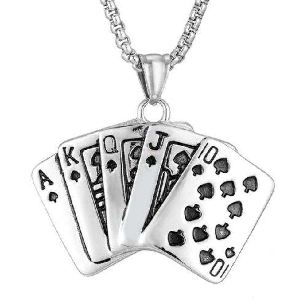 Ace Of Spades Necklace, Playing Cards Necklace For